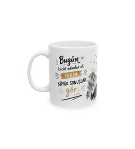 Motivasyon Temalı A Sınıf Porselen Kupa İlham Verici Sözlü Hediye 330 ml KF07102614