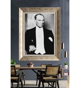 Gümüş Çerçeveli Atatürk Tablo za339