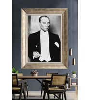 Gümüş Çerçeveli Atatürk Tablo za339