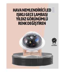 Mey İthalat® Gece lambası özellikli taşınabilir nemlendirici ve aromaterapi cihazı USB girişli