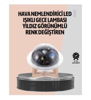 Mey İthalat® Gece lambası özellikli taşınabilir nemlendirici ve aromaterapi cihazı USB girişli