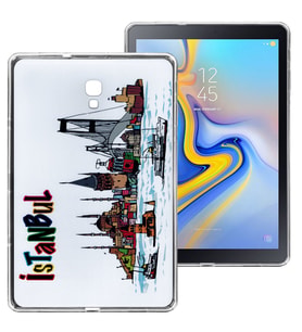 Samsung Galaxy Tab A  SM T590 Baskılı Silikon Kılıf BK-23