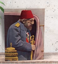 BK Gift Sultan II Abdülhamid Han Tasarımlı Dekoratif Mini Kanvas Tablo 15x20cm-4