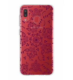 Samsung Galaxy A20  Kapak Nostalji Desen Tasarımlı Şeffaf Silikon Kılıf