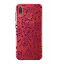 Samsung Galaxy A20  Kapak Nostalji Desen Tasarımlı Şeffaf Silikon Kılıf