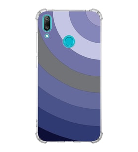 PrintiFy Huawei Y7 2019 Uyumlu Köşe Korumalı Renk Cümbüşü D Tasarımlı Şeffaf Silikon Kılıf