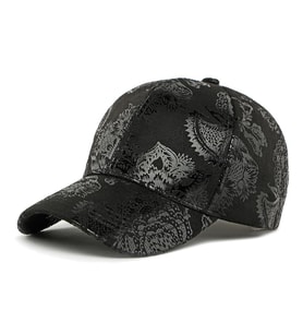 Valkyrie Kadın Siyah Parlak Desenli Baseball Şapka Ayarlanabilir Unisex Günlük Spor Kep