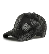Valkyrie Kadın Siyah Parlak Desenli Baseball Şapka Ayarlanabilir Unisex Günlük Spor Kep