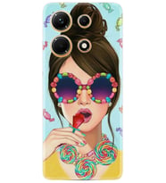 Infınix Note 30 Kılıf Resimli Desenli Baskılı Silikon Sugar and Woman 1418