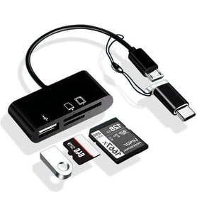 Usb 3in1 Sd Micrsd Kart Okuyucu Otg Çevirici Kablosu