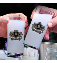 Renkli İsim Yazılı Sevgiliye Hediye İkili Rakı Bardağı Seti