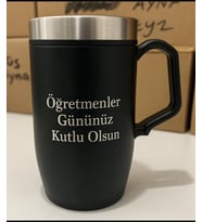 ÖĞRETMENLER GÜNÜNE ÖZEL FİYAT TERMOS BARDAK (Siyah)