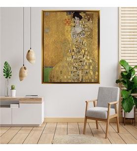 Tablore Gustav Klimt Altınlı Kadın Tablosu Çerçeveli Kanvas Tablo Modern Salon Dekoru