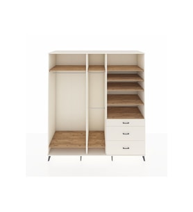 Kronos Dolap 9 Raflı 3 Çekmeceli 3 Askılı 220x59x243 Aytaşı-Çam/Aytaşı
