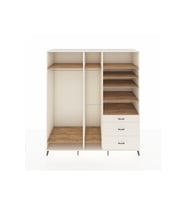 Kronos Dolap 9 Raflı 3 Çekmeceli 3 Askılı 220x59x243 Aytaşı-Çam/Aytaşı