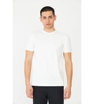 Beyaz Bisiklet Yaka Basic Erkek T-Shirt