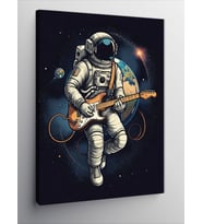 Kanvas Tablo Gitar Çalan Astronot