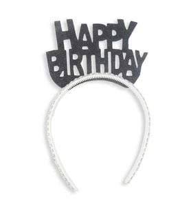 Eva Taç Siyah Happy Bırthday M201