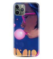 Apple iPhone 11 12 13 14 Pro Max Kılıf Desemli Silikon Sakız ve Kız 1767