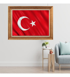 Altın Varaklı Çerçeveli Paspartulu  Tablo zv0559 (Gold)