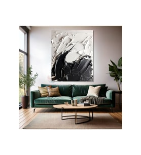 Soyut Temalı Kanvas Tablo Modern Sade Şık Siyah ve Beyaz Salon Ev Dekorasyon Kanvas Duvar Tablosu