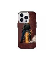 IPHONE 15 PRO ÖZEL GHOST RİDER TASARIMLI LÜKS SİLİKON KILIF (Çok Renkli)