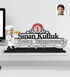 Kişiye Özel Nihayetinde Kolay Yetişmiyor Ahçı Erkek Ahşap Biblo-3