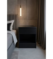 HOME ARYA SİYAH GİZLİ BÖLMELİ KOMODİN (Siyah & Beyaz)