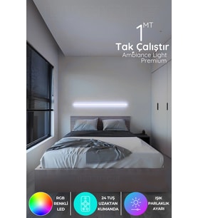 Şerit LED Led Işık Bar Çubuk Animasyon Renk Uzaktan Kumanda Barbeyaz1