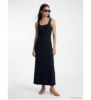 LCW Vision Siyah Kare Yaka Bodycon Elbise