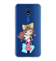 Xiaomi Redmi 8A Uyumlu Kapak Vespagirl Tasarımlı Şeffaf Silikon Kılıf