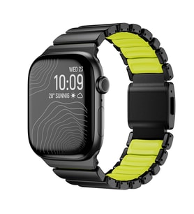 Lexroo Watch 10 46mm KRD-151 Metal Silikon Kordon - Siyah-Yeşil