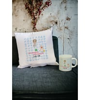 Yenidoğan Hemşiresi Kupa Bardak ve Yastık Set 001 (Beyaz)