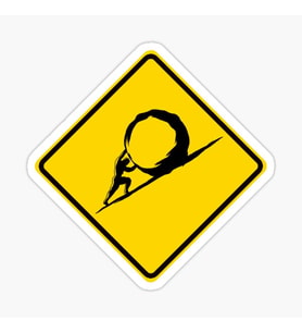 Sisyphus Crossing Sticker Etiket Yapıştırma 19CM