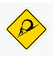 Sisyphus Crossing Sticker Etiket Yapıştırma 19CM