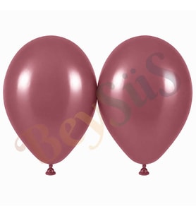 Rosewood Renk Lateks Retro Balon (50 cm) - 2 Adet