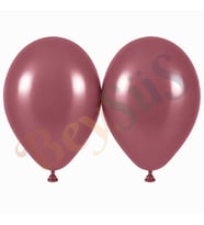 Rosewood Renk Lateks Retro Balon (50 cm) - 2 Adet