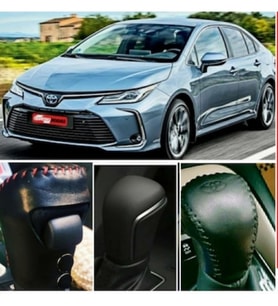 Deri El Yapımı Otomatik Vites Topuzu Kılıfı (Düz Beyaz)