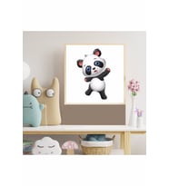 Panda Çocuk Odası Ahşap Çerçeve Tablo 2