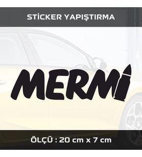 mermi yazı siyah etiket sticker -2 adet çıkartma araba motosiklet kask atv tablet pc buzdolabı otomobil bilgisayar uyumlu