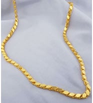 1. Kalite 22 ayar altın kaplama 60 cm kolye