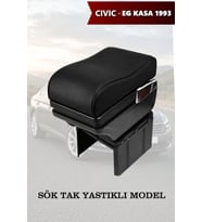 civic eg kasa 1993 kol dayama Yastıklı Siyah geniş model Lüks Deri