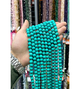 Turkuaz Taşı Küre Kesim Yeşil 10mm Doğal Taş Dizi