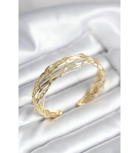 Gold Renk Pirinç Vintage Kadın Bileklik 5886 - SSSSSS8247-1060