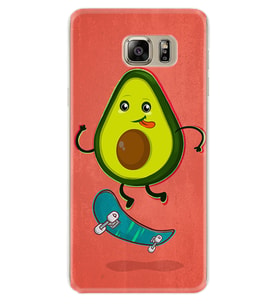 Samsung S7 Edge S20 Fe Plus Ultra S21 S22 Kılıf Desenli Silikon Avokado Skate 1741