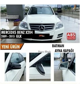 Mercedes Benz Glk X204 2009-2015 Batman Yarasa Ayna Kapağı Piano Black Abs Plastik