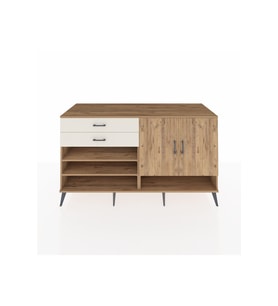 Kronos Konsol 4 Raflı 2 Çekmeceli 2 Kapaklı 176x59x99 Çam-Çam/Aytaşı