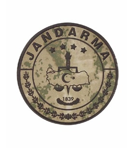 Jandarma Kamuflaj Yuvarlak 3D Arması, Yeni Model Tip Cırtlı, Standart Ölçü, (Çok Renkli)