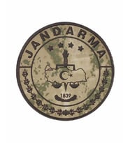 Jandarma Kamuflaj Yuvarlak 3D Arması, Yeni Model Tip Cırtlı, Standart Ölçü, (Çok Renkli)