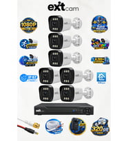 7 Kameralı Güvenlik Kamera Seti 2MP 1080P Full HD AHD – 320GB HDD, Renkli Gece Görüşü, Yüz ve Araç Algılama
